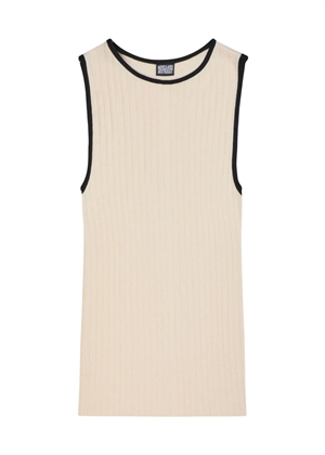 NPS kontrast tank top Ecru/Black Nørgaard På Strøget